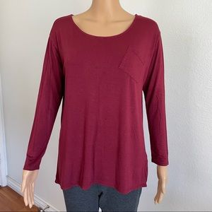 Lani California Burgundy Droptail Shirt